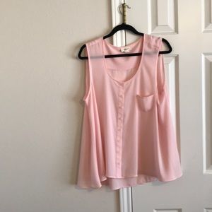 Baby pink button down shirt